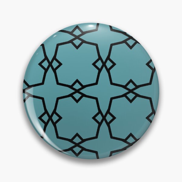 Artikelvorschau, Black and Aqua Tessellation Line Pattern 30 - Coloro 2022 Popular Color Turquoise Tonic 093-60-15 entworfen und verkauft von ColorOfTheYears.