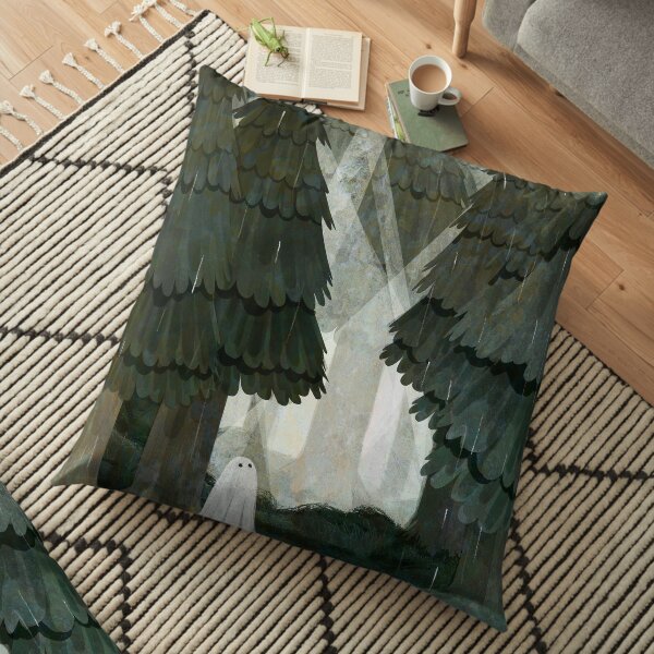 Pine Forest Clearing Floor Pillow