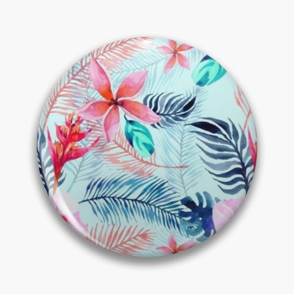 Item preview, Floating Blush Pink Flowers on Aqua Background designed and sold by BellaProject.
