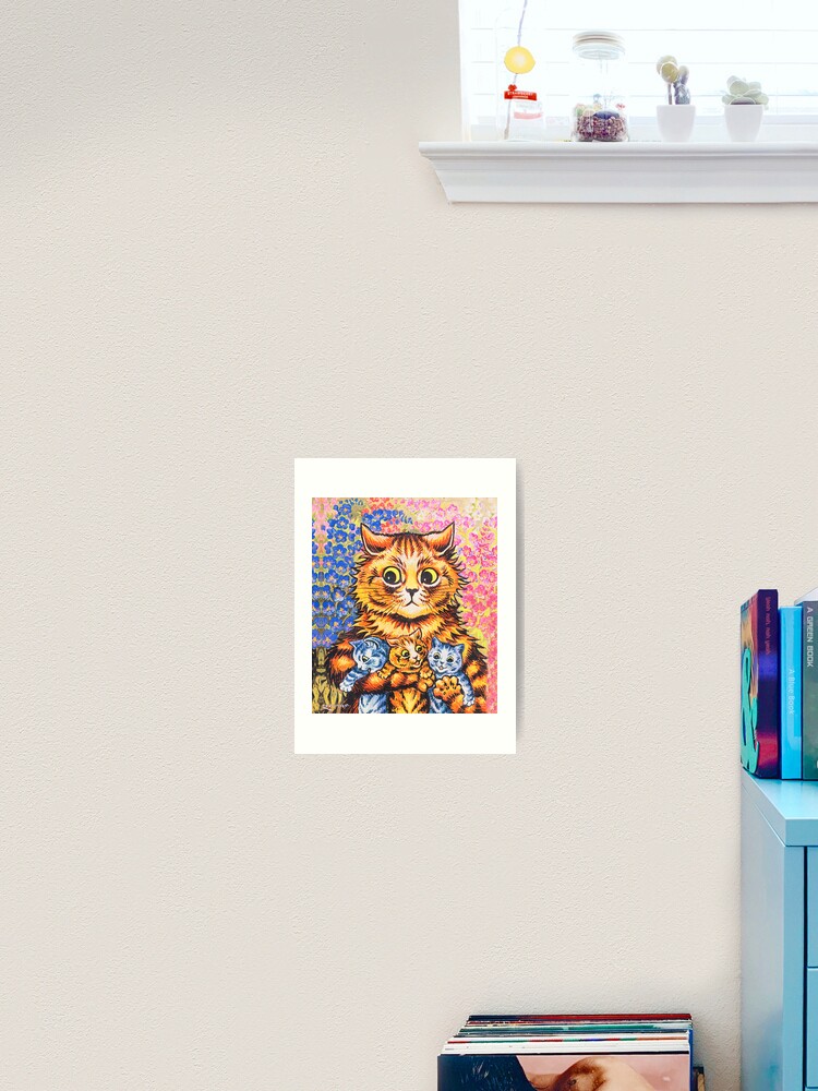 Cat and Her Kittens-Louis Wain Cats Art Art Print for Sale by TeeARTHY
