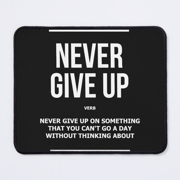 Item preview, Never Give Up Verb Motivational Definition designed and sold by SuccessHunters.