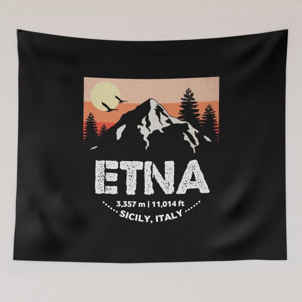 Item preview, Mount Etna, Sicily, Italy, Retro designed and sold by mountainfad.