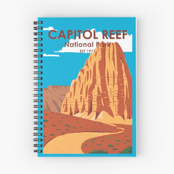 Artikelvorschau, Capitol Reef Nationalpark Utah Cathedral Valley Loop Vintage entworfen und verkauft von KrisSidDesigns.