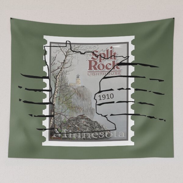 Item preview, Split Rock Lighthouse Stamp with cancellation designed and sold by Troy Stapek.
