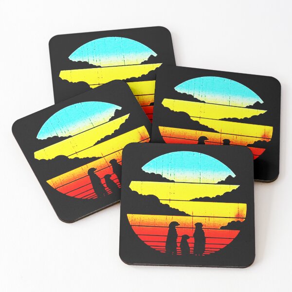 Item preview, Meerkat Sunset Retro designed and sold by febyriana.