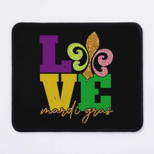 Item preview,  love Mardi Gras glitter fleur de lis love unisex - mardi gras parades and Fat Tuesday - womens mardi gras  designed and sold by Magik-Art.
