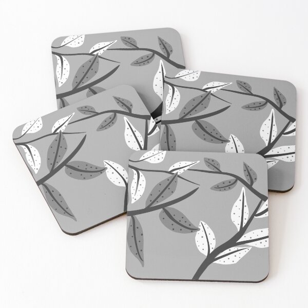 Item preview, Leaves Black White And Gray designed and sold by art64.
