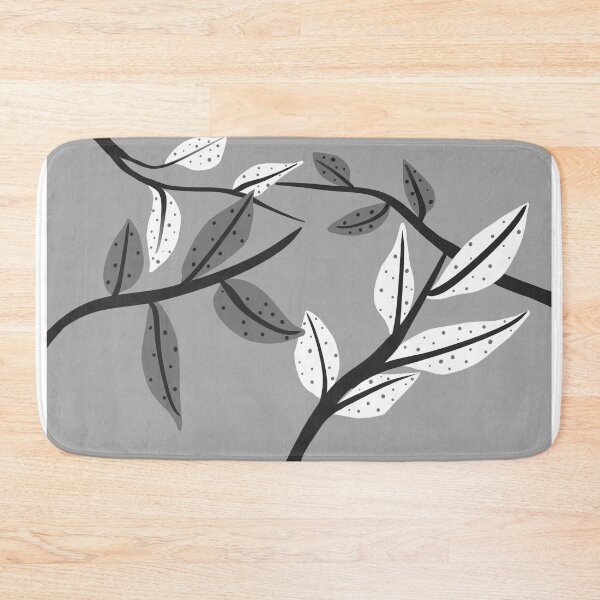 Item preview, Leaves Black White And Gray designed and sold by art64.