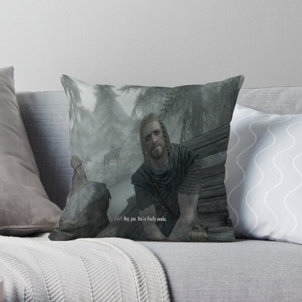 Hey, you. You're finally awake Throw Pillow