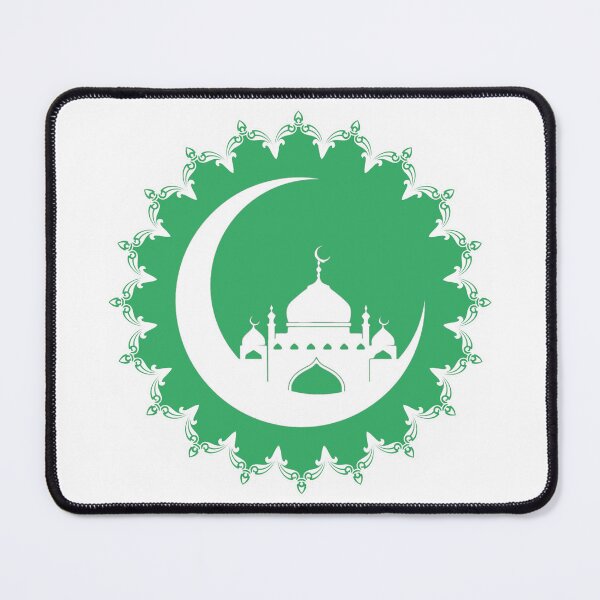 Item preview, White Mosque in Crescent Moon Ramadan designed and sold by HolidayBug.