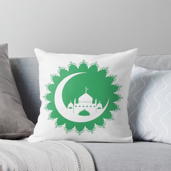 Item preview, White Mosque in Crescent Moon Ramadan designed and sold by HolidayBug.
