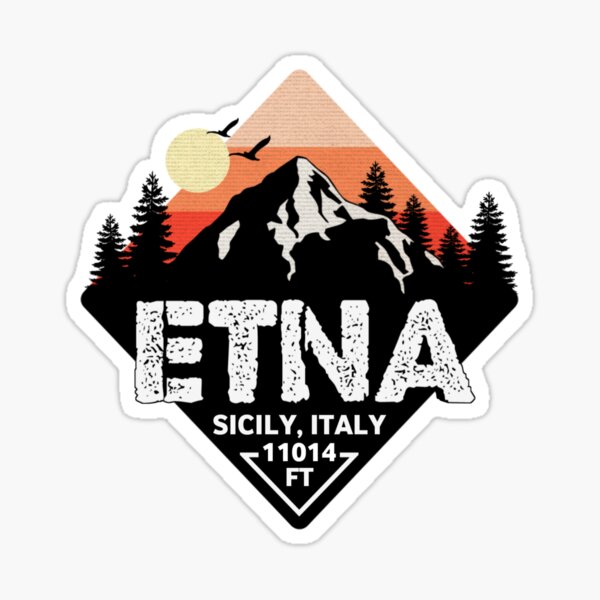 Item preview, Mount Etna, Sicily, Italy, Retro designed and sold by mountainfad.