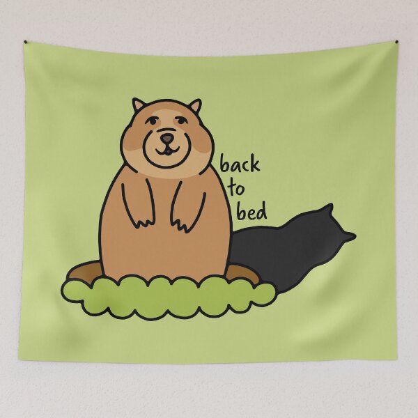 Item preview, Back to Bed Groundhog designed and sold by murialbezanson.