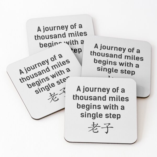 Item preview, A JOURNEY OF THOUSAND MILES BEGINS WITH A SINGLE STEP. designed and sold by angelisart.