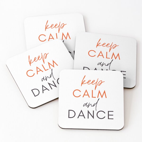 Item preview, Keep calm and dance – inspirational quote. Orange and black print. designed and sold by fowons.