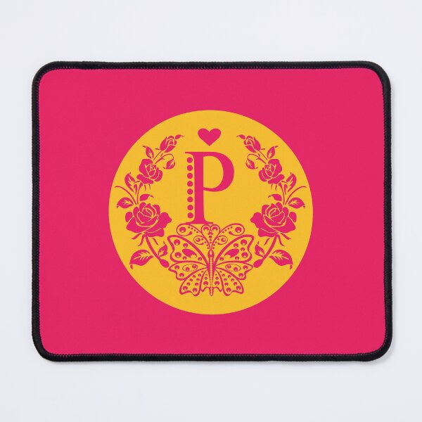 Item preview, Roses, Heart and Butterfly Monogram P designed and sold by ClownFishArts.