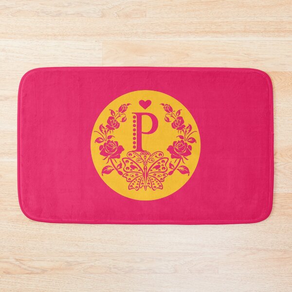 Item preview, Roses, Heart and Butterfly Monogram P designed and sold by ClownFishArts.