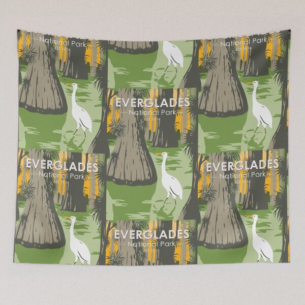 Item preview, Everglades National Park Florida Egret Vintage designed and sold by KrisSidDesigns.