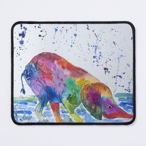 Item preview, Colourful Baby Elephant taking a Drink of Water designed and sold by Casimirasart.