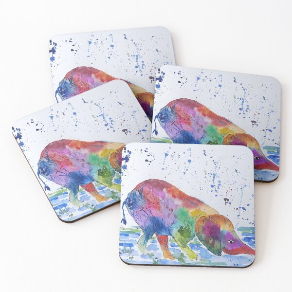 Item preview, Colourful Baby Elephant taking a Drink of Water designed and sold by Casimirasart.