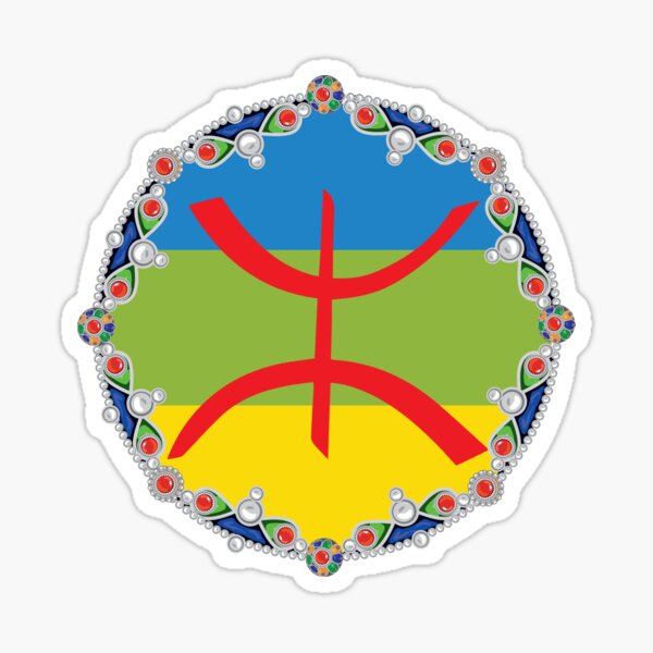 Drapeau amazigh - bijou kabyle Sticker