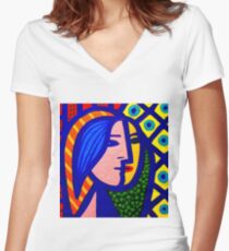 Homage To Picasso Women's Fitted V-Neck T-Shirt