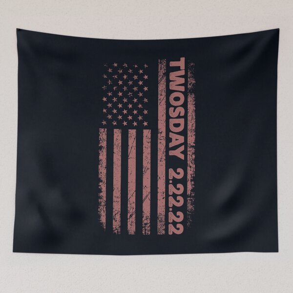 Item preview, Historical Date of the Year TWOSDAY 2.22.22 Distressed Grunge Vertical American Flag, Memorable Day, Retro Vintage USA 2s Day Flag, 2 22 222, Twosday Commemorative, 22222 Souvenir designed and sold by zenturtlemerch.
