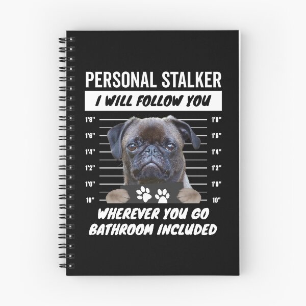 Item preview, Personal Stalker Dog Face – Grey Silver Pug designed and sold by More Cute Dogs.