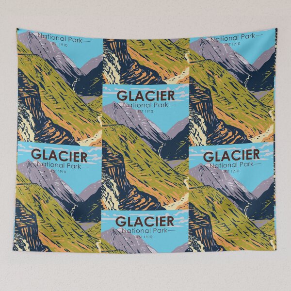 Item preview, Glacier National Park Going to the Sun Road Logan Pass Vintage designed and sold by KrisSidDesigns.