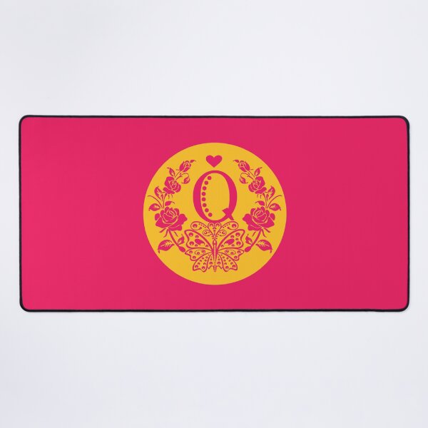 Item preview, Roses, Heart and Butterfly Monogram Q designed and sold by ClownFishArts.