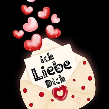 German Valentine's Day digital stickers