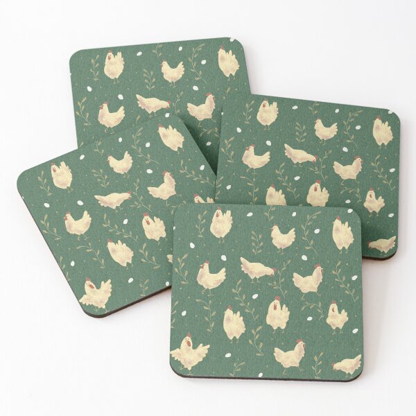 Item preview, Green chicken pattern designed and sold by Brigidmalloy.