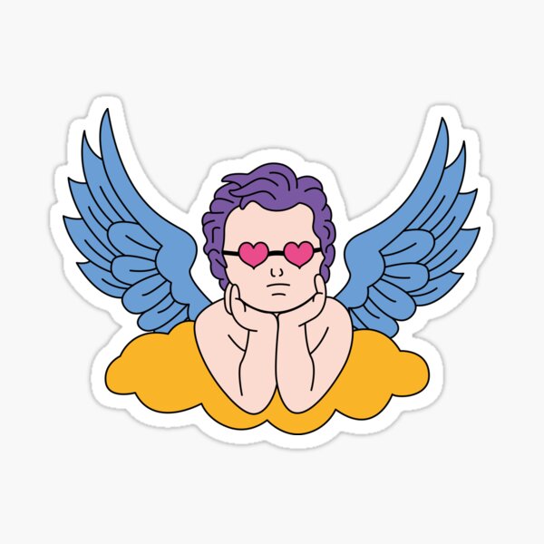 Heart Shaped Glasses Angel Sticker