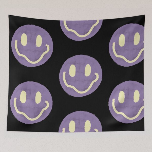 Item preview, Purple and Yellow Smiley Face designed and sold by JadedLilacsArt.