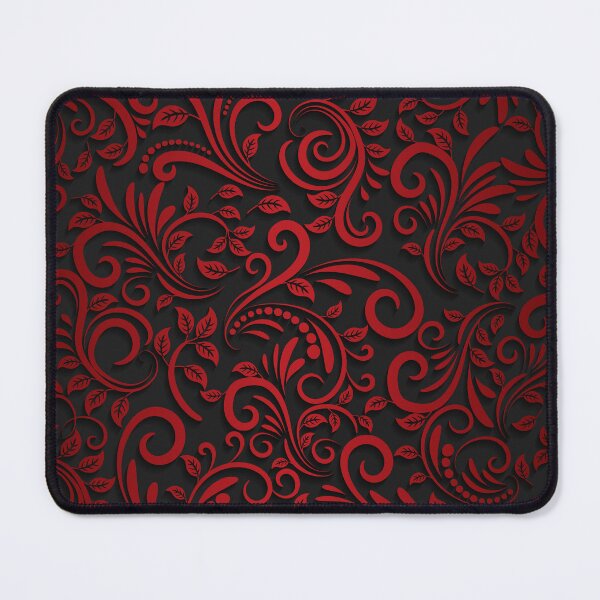 Item preview, Seamless Pattern With Shadow, Red And Black Progressive Colouring Floral Ornamental designed and sold by TiiNGA.