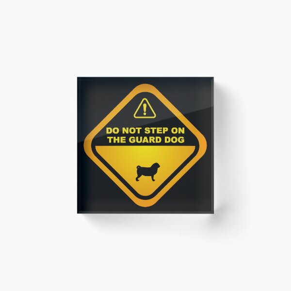 Item preview, Humorous Pug Guard Dog Warning, Pug  dog owners lovers, mom dad gift birthday idea graphic design, funny cute, fathers day designed and sold by Raiko-art.