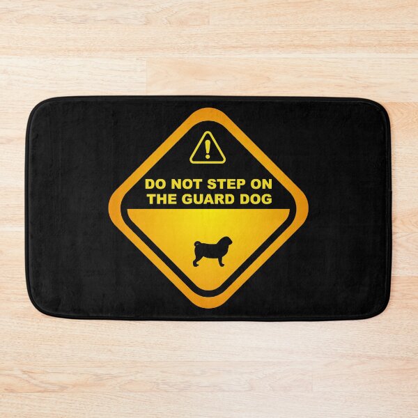 Item preview, Humorous Pug Guard Dog Warning, Pug  dog owners lovers, mom dad gift birthday idea graphic design, funny cute, fathers day designed and sold by Raiko-art.