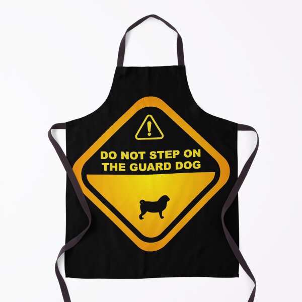 Item preview, Humorous Pug Guard Dog Warning, Pug dog owners lovers, mom dad gift birthday idea graphic design, funny cute, fathers day designed and sold by Raiko-art.
