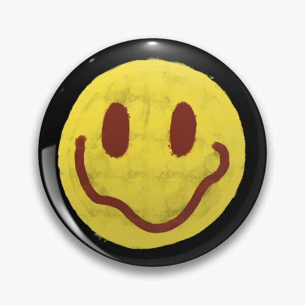 Item preview, Yellow and Maroon Vintage Smiley Face designed and sold by JadedLilacsArt.
