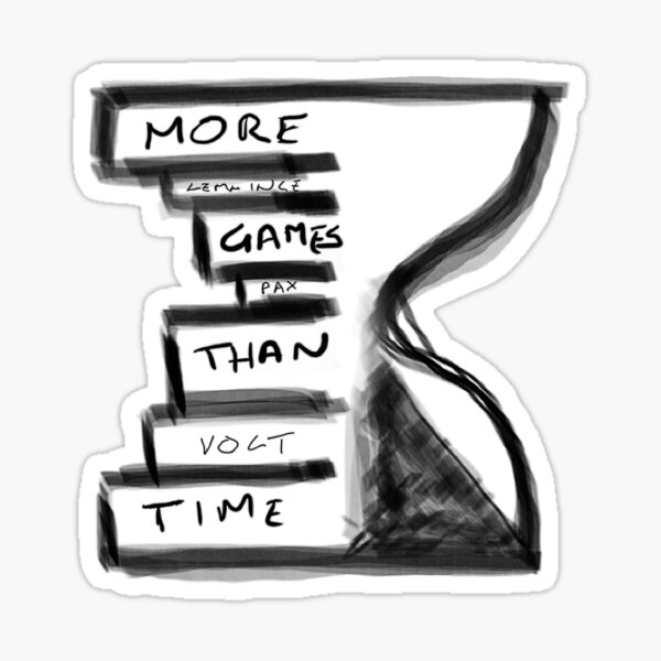 More Games Than Time (logo) Sticker