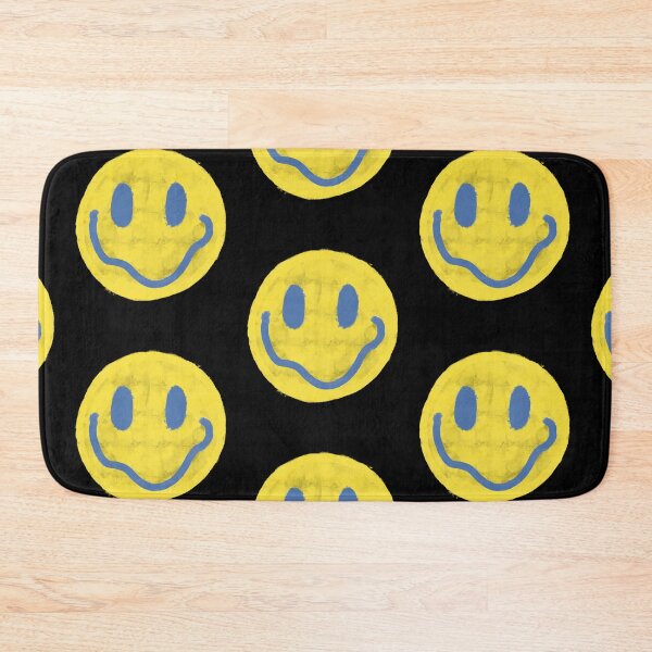 Item preview, Yellow and Blue Vintage Smiley Face designed and sold by JadedLilacsArt.