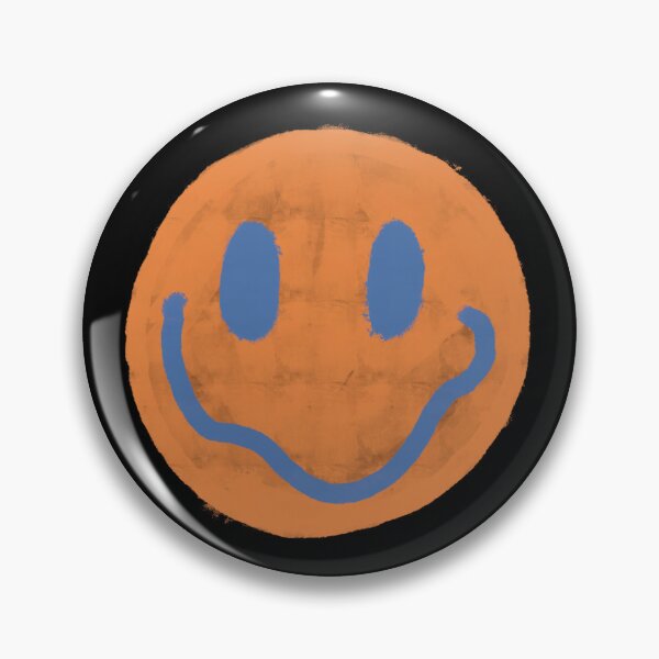 Item preview, Orange and Blue Vintage Smiley Face designed and sold by JadedLilacsArt.