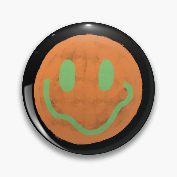 Item preview, Orange and Green Vintage Smiley Face designed and sold by JadedLilacsArt.