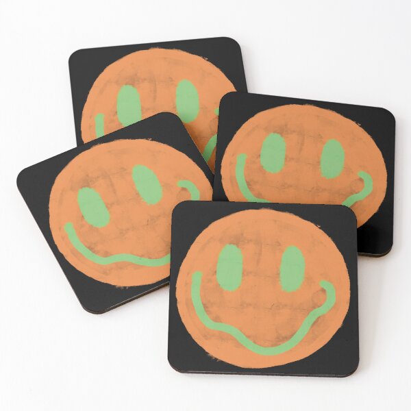 Item preview, Orange and Green Vintage Smiley Face designed and sold by JadedLilacsArt.
