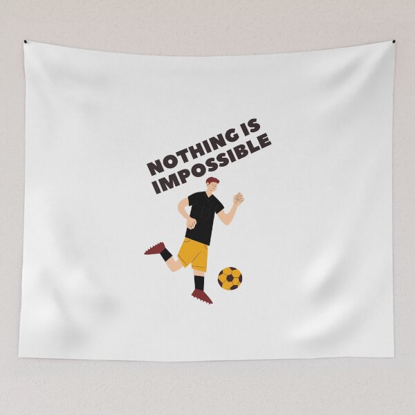 Item preview, Nothing is impossible soccer trendy design designed and sold by Shahnawaz Khandesigner.