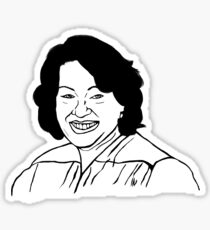 Richter am Obersten Gerichtshof Sonia Sotomayor Line Art Sticker