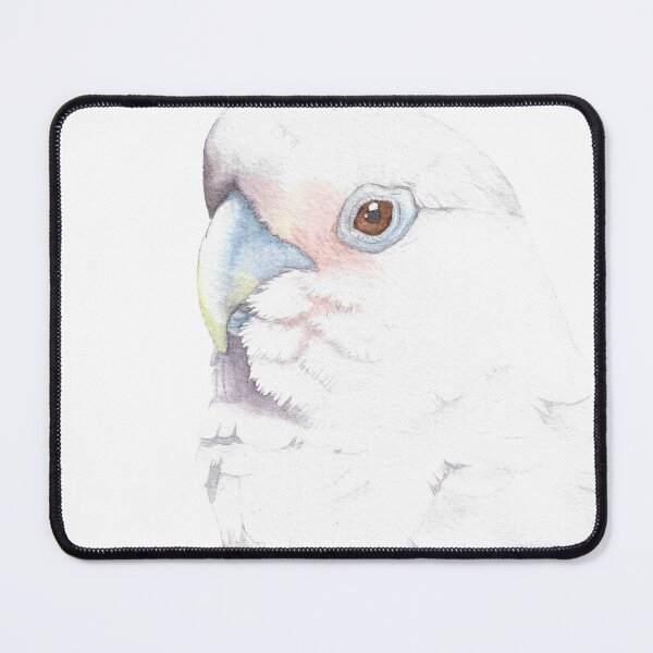 Item preview, Goffin Tanimbar corella cockatoo watercolor portrait parrot designed and sold by L'Atelier Oranjade.