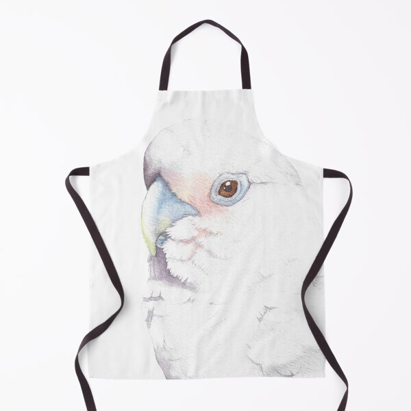 Item preview, Goffin Tanimbar corella cockatoo watercolor portrait parrot designed and sold by L'Atelier Oranjade.