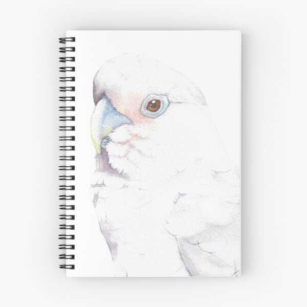 Item preview, Goffin Tanimbar corella cockatoo watercolor portrait parrot designed and sold by L'Atelier Oranjade.