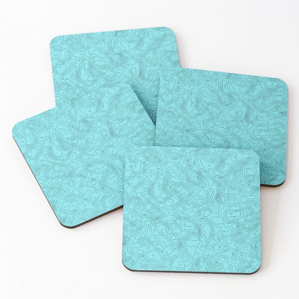 Item preview, Azure Atlas - Cyan Topo designed and sold by DoubleJDoodles.